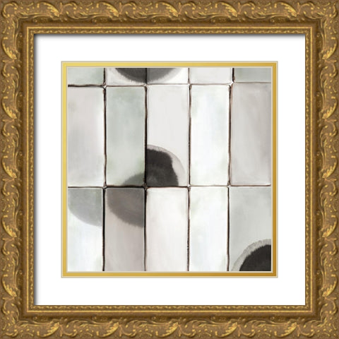 Counting Tiles I  Gold Ornate Wood Framed Art Print with Double Matting by Isabelle Z