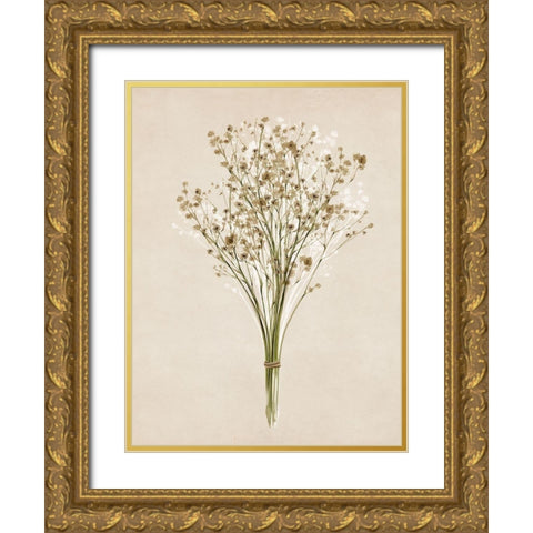 Vintage Dried Bunch III Gold Ornate Wood Framed Art Print with Double Matting by Isabelle Z