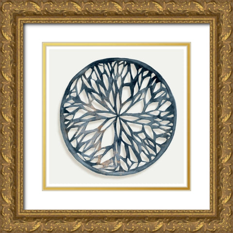 Earth Tilting I  Gold Ornate Wood Framed Art Print with Double Matting by Isabelle Z