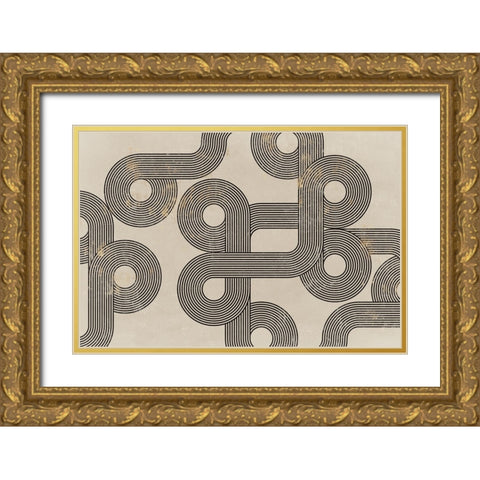Form Follows Gold Ornate Wood Framed Art Print with Double Matting by Isabelle Z