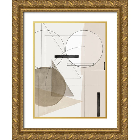Insider II Gold Ornate Wood Framed Art Print with Double Matting by Isabelle Z