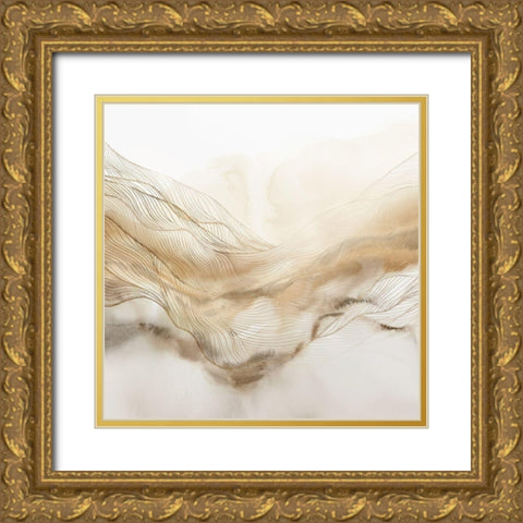 Line Haze II  Gold Ornate Wood Framed Art Print with Double Matting by Isabelle Z