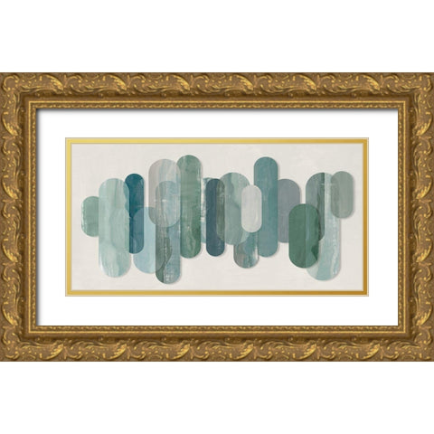 Mirror Images  Gold Ornate Wood Framed Art Print with Double Matting by Isabelle Z