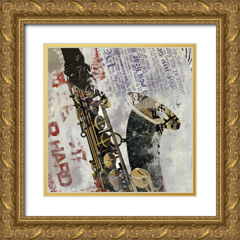 Rock n Roll I Gold Ornate Wood Framed Art Print with Double Matting by Fischer, David