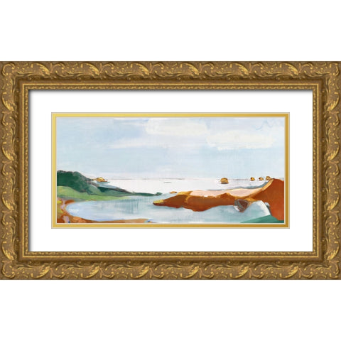 North Terrain Gold Ornate Wood Framed Art Print with Double Matting by Hahn, Frances