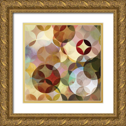 Asymmetrical Slices I Gold Ornate Wood Framed Art Print with Double Matting by Fontaine, Drako