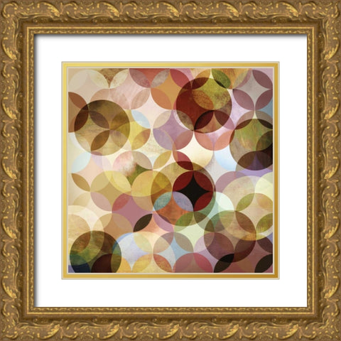 Asymmetrical Slices II Gold Ornate Wood Framed Art Print with Double Matting by Fontaine, Drako