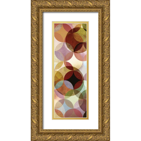 Multisliced II - Mini Gold Ornate Wood Framed Art Print with Double Matting by Fontaine, Drako