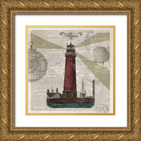 Nautical Collection II - Mini Gold Ornate Wood Framed Art Print with Double Matting by Fontaine, Drako