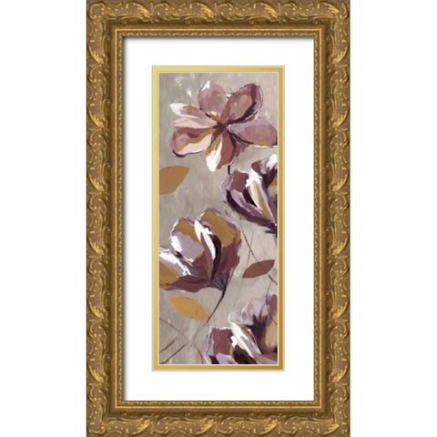 Rising Magnolias II - Mini Gold Ornate Wood Framed Art Print with Double Matting by Fontaine, Drako