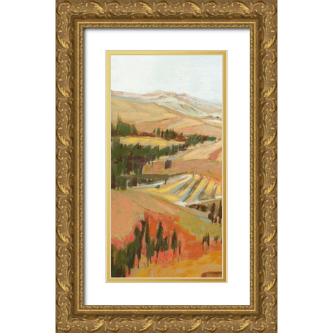 Tuscany Landscape I Gold Ornate Wood Framed Art Print with Double Matting by Gardner, Jennifer