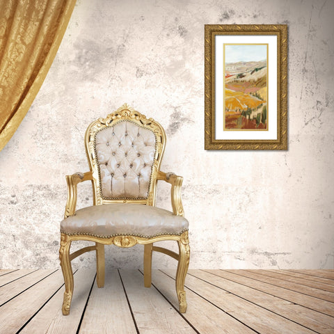 Tuscany Landscape II  Gold Ornate Wood Framed Art Print with Double Matting by Gardner, Jennifer