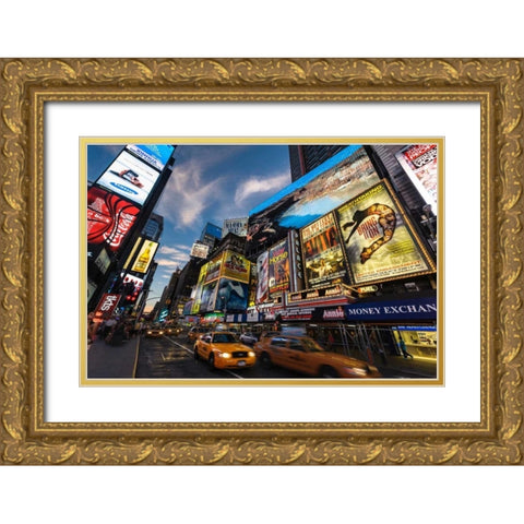Palace Theater Traffic Gold Ornate Wood Framed Art Print with Double Matting by Gaudet, Guilliame