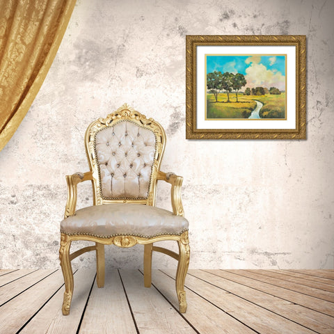 Farming Country II Gold Ornate Wood Framed Art Print with Double Matting by Reynolds, Graham