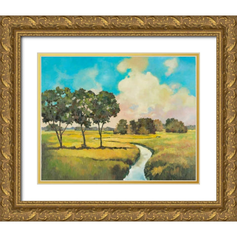 Farming Country II Gold Ornate Wood Framed Art Print with Double Matting by Reynolds, Graham