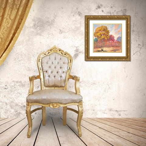 Tree Line II Gold Ornate Wood Framed Art Print with Double Matting by Reynolds, Graham