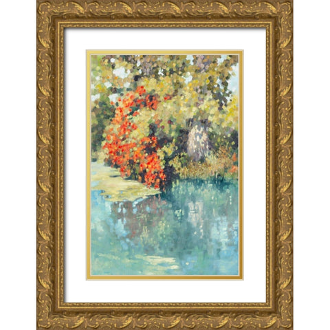 Stream Side I Gold Ornate Wood Framed Art Print with Double Matting by Reynolds, Graham