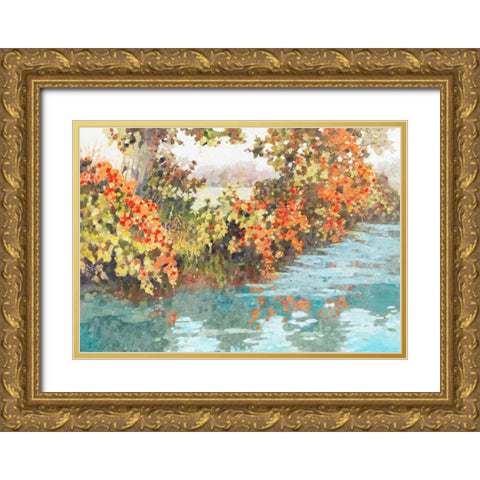 Stream Side III  Gold Ornate Wood Framed Art Print with Double Matting by Reynolds, Graham