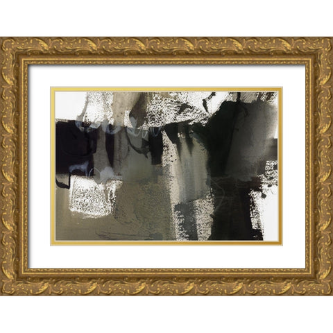 Midnight Abstract VI Gold Ornate Wood Framed Art Print with Double Matting by Guna, Bianka