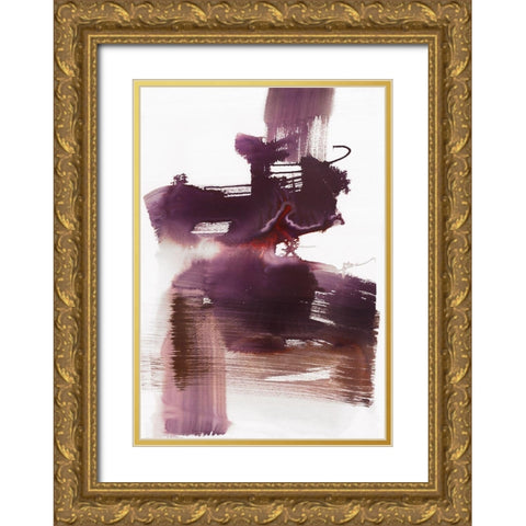 Oscillate Gold Ornate Wood Framed Art Print with Double Matting by Guna, Bianka