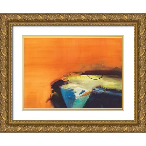 Light Intensity Gold Ornate Wood Framed Art Print with Double Matting by Guna, Bianka