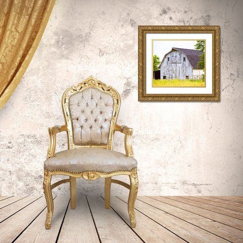 Barn Home  Gold Ornate Wood Framed Art Print with Double Matting by Wilson, Gerry