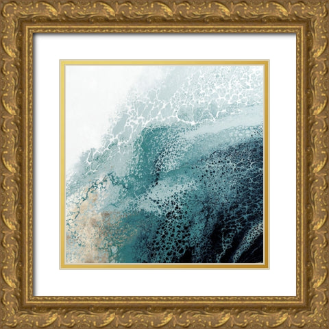 Aisa Teal VersionÂ  Gold Ornate Wood Framed Art Print with Double Matting by Broughton, Shaylen