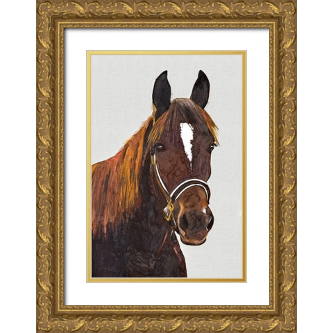 Golden GirlÂ  Gold Ornate Wood Framed Art Print with Double Matting by Hatfield, Jodi