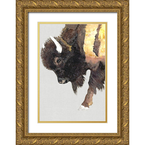 Buffalo Bill  Gold Ornate Wood Framed Art Print with Double Matting by Hatfield, Jodi