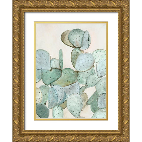 Cotton Candy Cactus II Gold Ornate Wood Framed Art Print with Double Matting by Hatfiled, Jodi