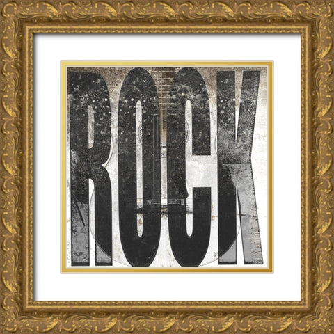 Rock Gold Ornate Wood Framed Art Print with Double Matting by Smith, Karen