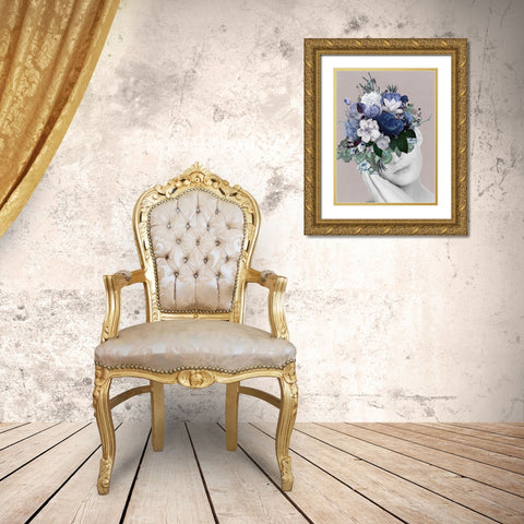 Flower Sleep  Gold Ornate Wood Framed Art Print with Double Matting by Smith, Karen