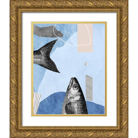 Top and Tail I  Gold Ornate Wood Framed Art Print with Double Matting by Smith, Karen