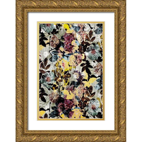 Autumn Floral Gold Ornate Wood Framed Art Print with Double Matting by Bainbridge, Hope