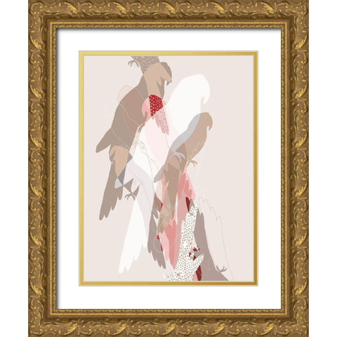 The Birds  Gold Ornate Wood Framed Art Print with Double Matting by Bainbridge, Hope