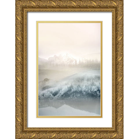 Vanilla Landscape II Gold Ornate Wood Framed Art Print with Double Matting by Bainbridge, Hope