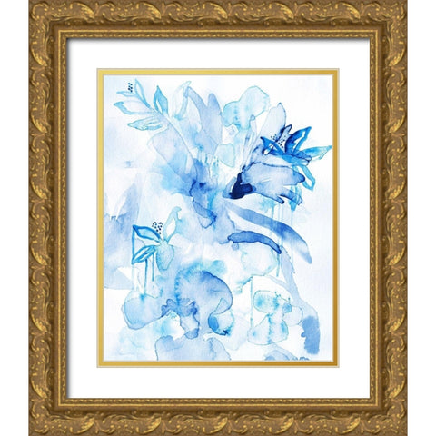 Lullaby Blue I  Gold Ornate Wood Framed Art Print with Double Matting by Bainbridge, Hope