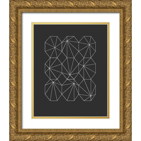Geometry of Atoms IÂ  Gold Ornate Wood Framed Art Print with Double Matting by Hauanio, Sandi