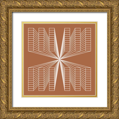 Winged Gold Ornate Wood Framed Art Print with Double Matting by Hauanio, Sandi