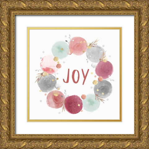 Circle of Joy  Gold Ornate Wood Framed Art Print with Double Matting by PI Studio