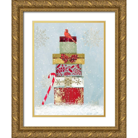 Holiday Gifts  Gold Ornate Wood Framed Art Print with Double Matting by PI Studio