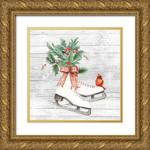 New Christmas II  Gold Ornate Wood Framed Art Print with Double Matting by PI Studio
