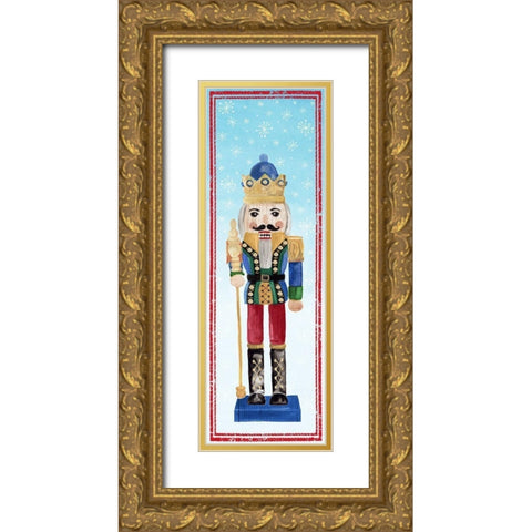 Nutcracker III  Gold Ornate Wood Framed Art Print with Double Matting by PI Studio