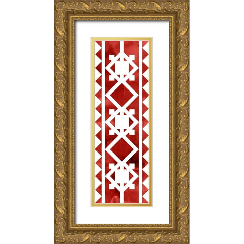 Holiday Ornate II Gold Ornate Wood Framed Art Print with Double Matting by PI Studio
