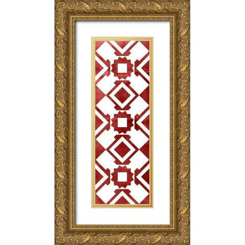 Holiday Ornate III Gold Ornate Wood Framed Art Print with Double Matting by PI Studio