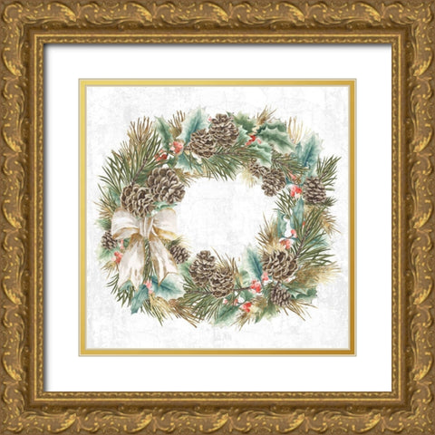 Share Greetings Gold Ornate Wood Framed Art Print with Double Matting by PI Studio