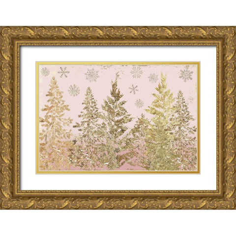 Winter Wonder Gold Ornate Wood Framed Art Print with Double Matting by PI Studio