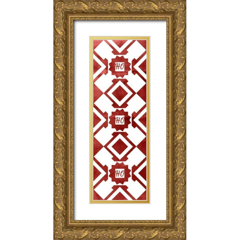 Nordic Quilt II   Gold Ornate Wood Framed Art Print with Double Matting by PI Studio