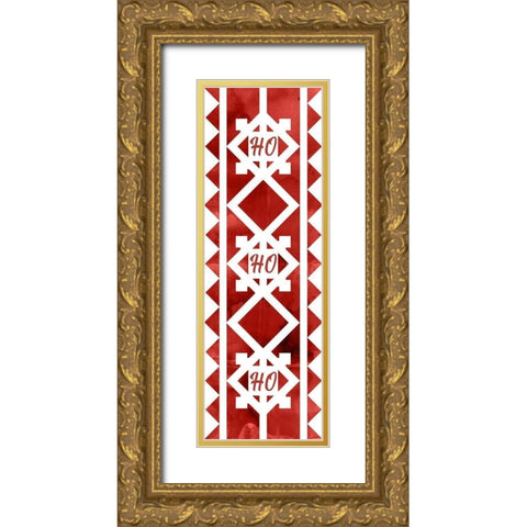 Nordic Quilt III   Gold Ornate Wood Framed Art Print with Double Matting by PI Studio