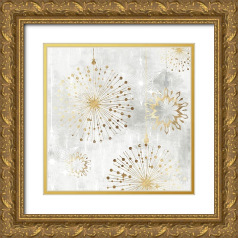 New Years Eve  Gold Ornate Wood Framed Art Print with Double Matting by PI Studio